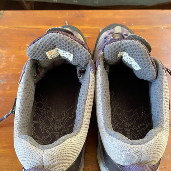 Timberland Carrigan Notch Purple Gray Suede Waterproof Hiking Sneakers Women 8.5 - Picture 4 of 9